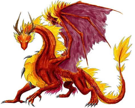 Fire Dragon by Niicchan on deviantART Dragon Face, Big Dragon, White Dragon, Castle Coloring ...