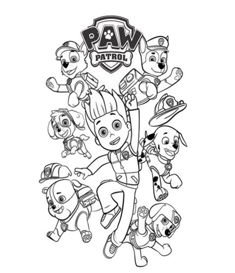 Printable Paw Patrol Ryder Coloring Pages