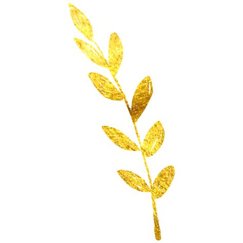 Gold leaf glitter metallic 10826463 PNG