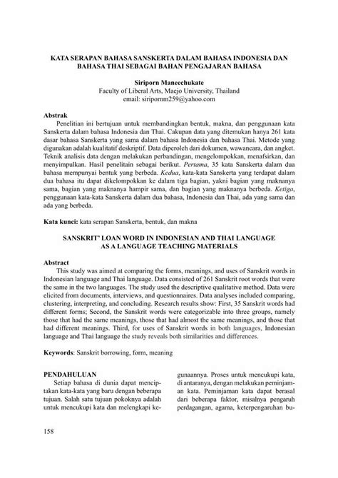 (PDF) KATA SERAPAN BAHASA SANSKERTA DALAM BAHASA … - DOKUMEN.TIPS