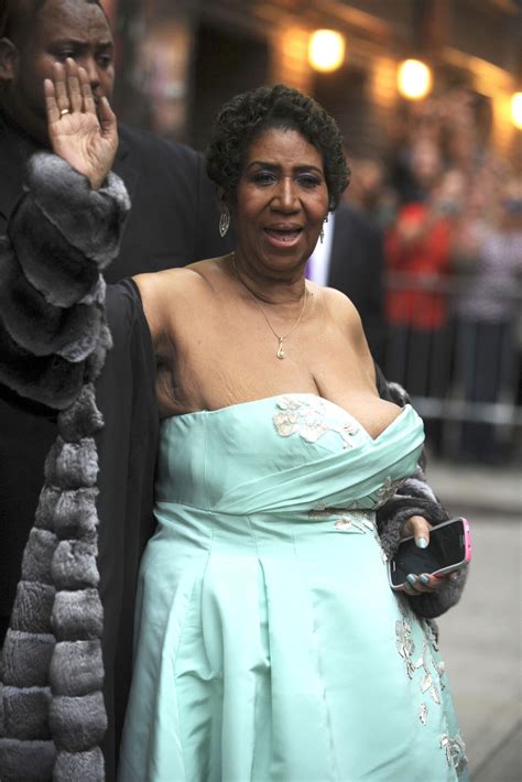 Photo : Aretha Franklin arrive à l'émission "Late Show With David ...