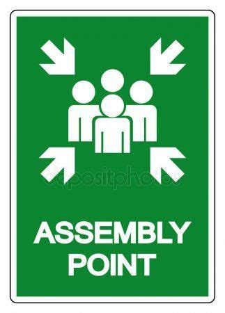 Assembly Point Symbol Sign, Vector Illustration, Isolated On White Background La , #AFF, #Sign ...