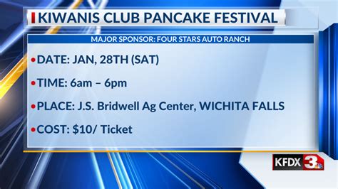 Kiwanis Club – Pancake Festival 2023 | Texomashomepage.com