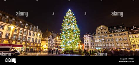 Christmas tree in Strasbourg, "Capital of Christmas". 2014 - Als Stock ...