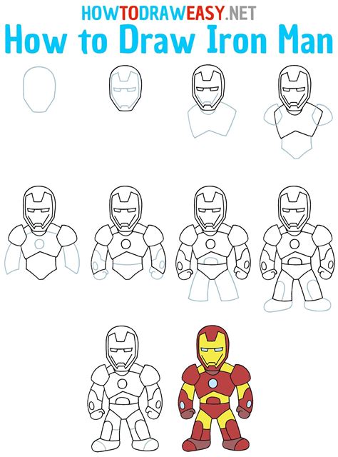 How to Draw Iron Man Step by Step in 2022 | Iron man drawing, Iron man, Man sketch