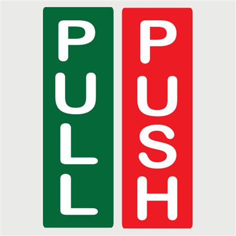 Pull Push Door Stickers Shop Signs Window Salon Cafe Restaurant Office Vinyl way