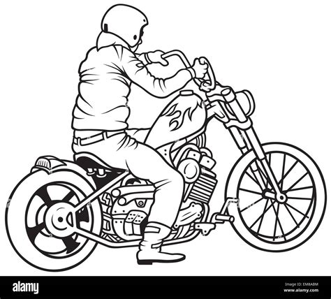 Motorcycle And Driver Stock Vector Image & Art - Alamy