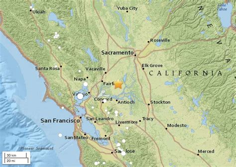 Magnitude 2.8 earthquake strikes near Rio Vista, CA - SFGate