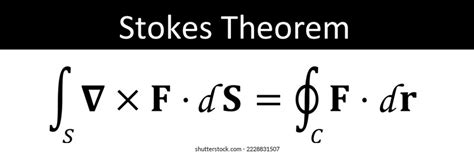 Stokes Theorem Equation Formula Mathematic Equation Stock Vector (Royalty Free) 2228831507 ...