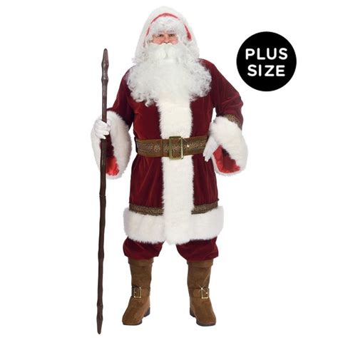 Mens Deluxe Old Time Plus Size Santa Costume | Santa suits, Santa costume, Santa claus costume