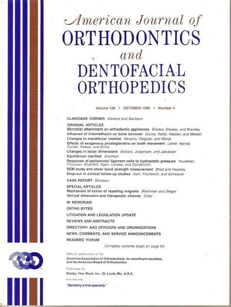 American Journal of Orthodontics and Dentofacial Orthopedics, Vol. 108 ...