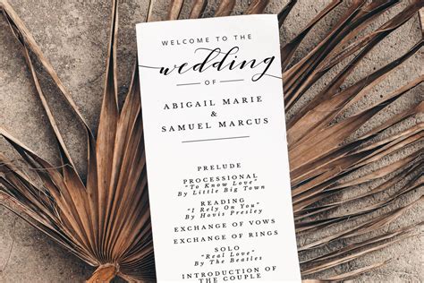 Inspiring Wedding Program Ideas for Every Theme | Truly Engaging