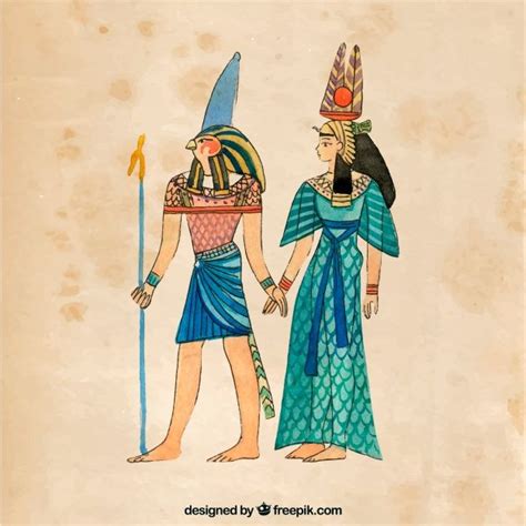 Watercolor ancient egypt composition Free Vector Ancient Egypt Hieroglyphics, Egyptian Pyramids ...