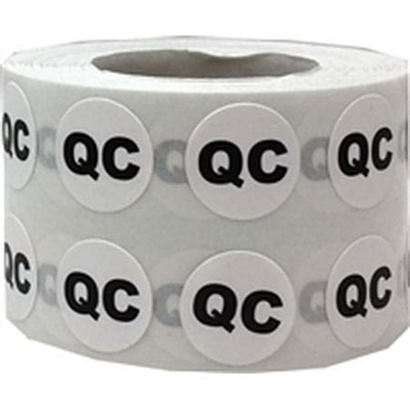 Quality Control QC Stickers, 1/2 Inch Round, 1000 Labels on a Roll ...