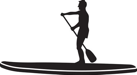 Stand up paddle board silhouette 4773347 Vector Art at Vecteezy