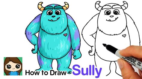 How to Draw Sulley Easy | Monsters Inc.