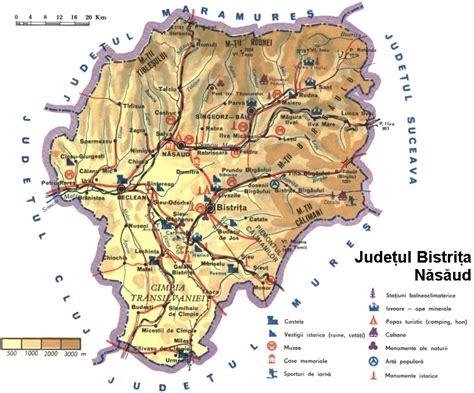 Judetul Bistrita-Nasaud - Harta Romaniei