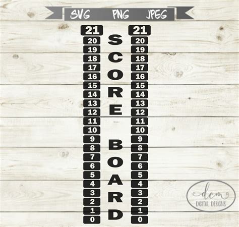 Cornhole Scoreboard SVG Instant Download Printable File - Etsy