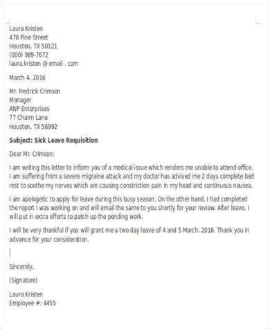 Official Letter for Leave - 28+ Examples, Format, Sample