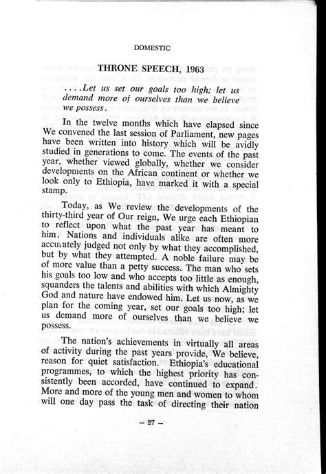 Speech of the Day - Chronological Speeches of His Imperial Majesty Qedamawi Haile Selassie: 22. ...