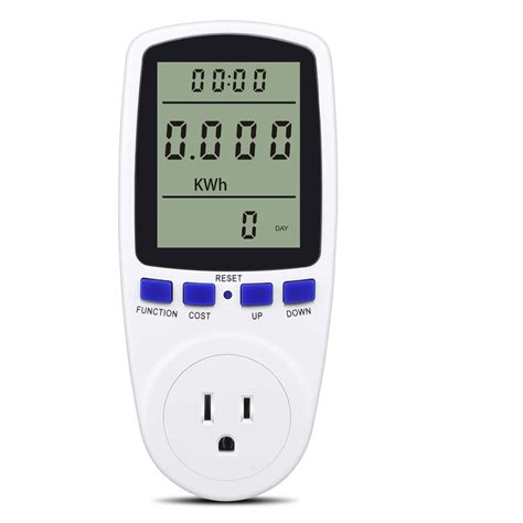 Digital Power Meter: Energy Saver, Watt, Amp, Volt & KWh Electricity Analyzer, AC Plug Wall-Use ...