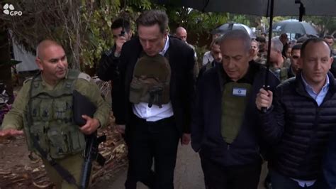 Elon Musk tours Israeli kibbutz with Netanyahu after agreeing with ...