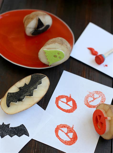 Halloween Potato Stamping Kids Craft - Say Yes