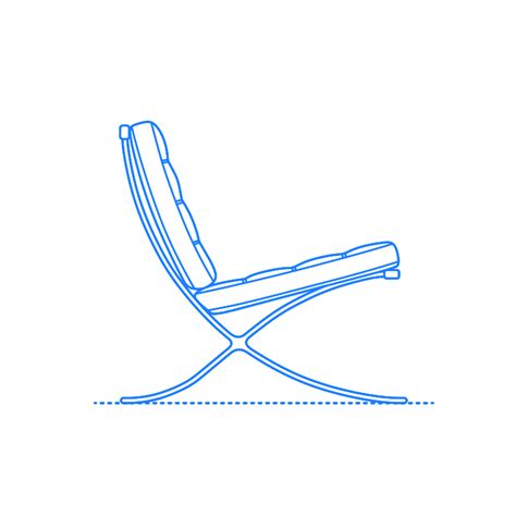 Barcelona Chair / Barcelona Chair Dimensions Drawings Dimensions Com ...