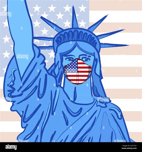 Liberty Statue With United States Flag Background Vec - vrogue.co