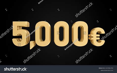 Five Thousand Euros Gold Texture Symbol Stock Illustration 2237091793 ...