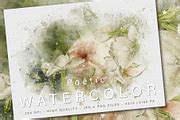 Poetic Watercolor Backgrounds, a Pattern Graphic by Suna Kosem