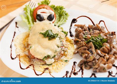 Pork Steak with mushrooms stock photo. Image of meal - 29065114