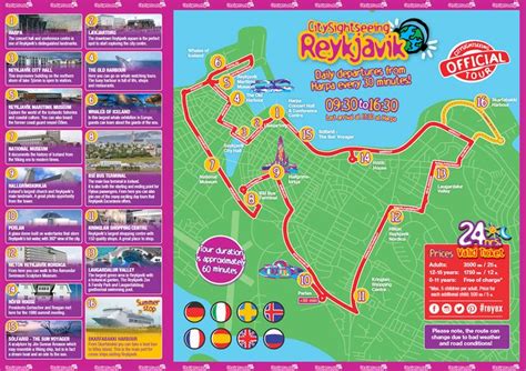 Route Map Of The Hop On Off Bus In Reykjavik | Rapiditas