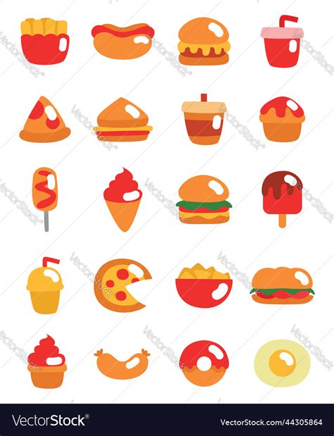 Street food on a white background Royalty Free Vector Image