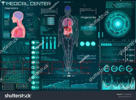 Medical infographic : Medical Infographic HUD. Health and healthcare icons and Structure of ...