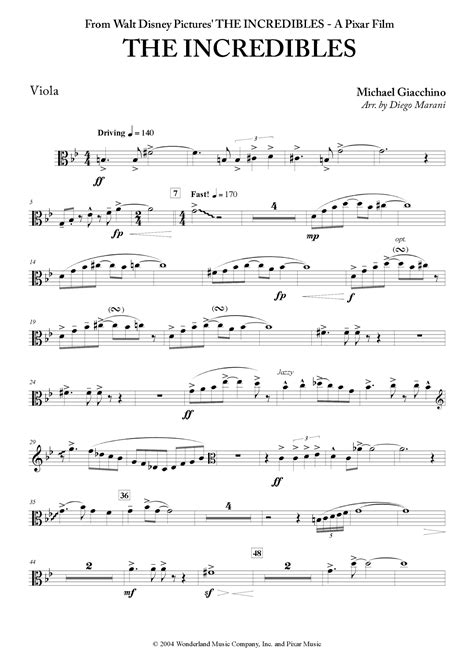 The Incredibles (main Theme) (arr. Diego Marani) Sheet Music | Michael ...