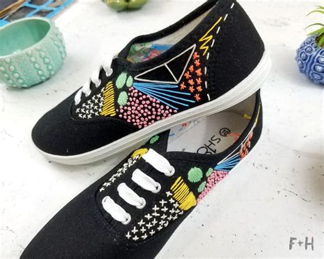 How To DIY Embroidered Canvas Shoes | Fox + Hazel