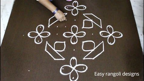 simple kolam designs with 11 dots * latest deepam muggulu * easy ...