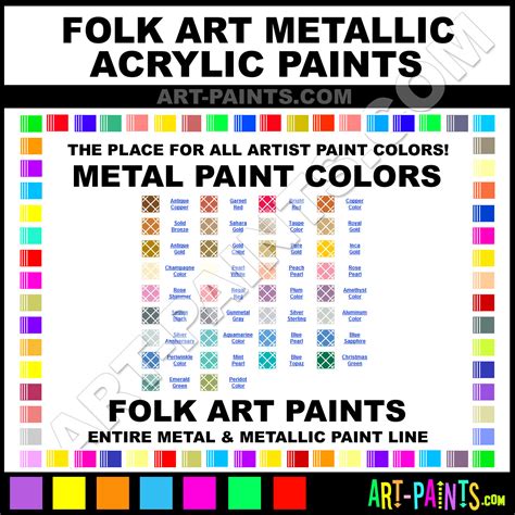 ️Folk Art Acrylic Paint Color Chart Free Download| Gambr.co