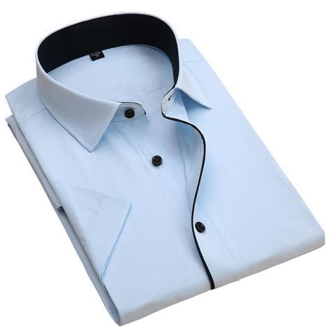 Short sleeve twill turn-down collar slim fit shirts #fashion #design #beauty #instamood #ootn # ...