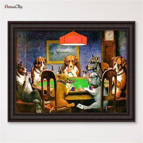 Add Laughter To Your Walls With Dogs Playing Poker Reproduction