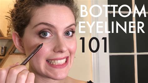 How To Apply Eyeliner On The Bottom Lid - Beginner Eyeliner - YouTube