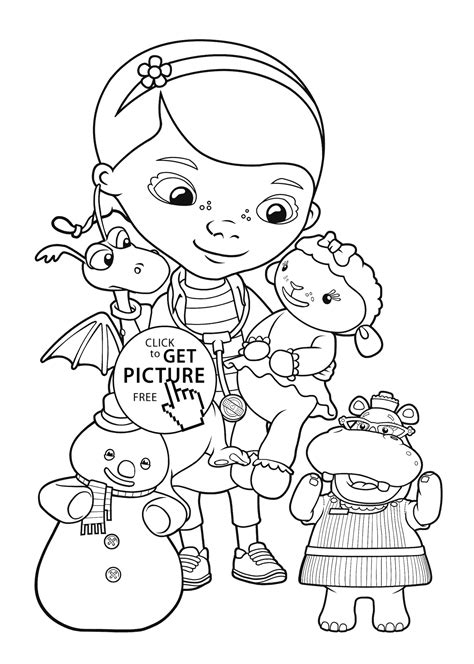 Doc McStuffins friends coloring pages for kids, printable free - Doc ...