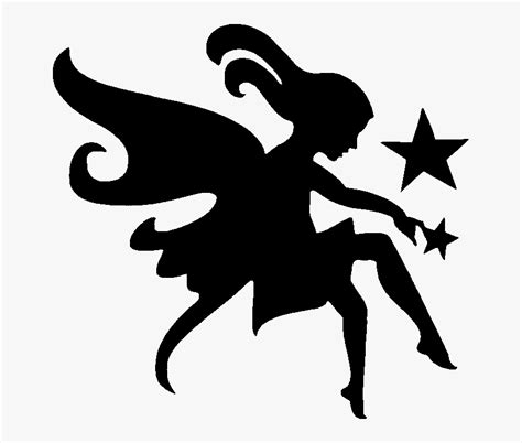 Stencil Painting Fairy Silhouette - Fairy Stencils For Painting, HD Png Download - kindpng