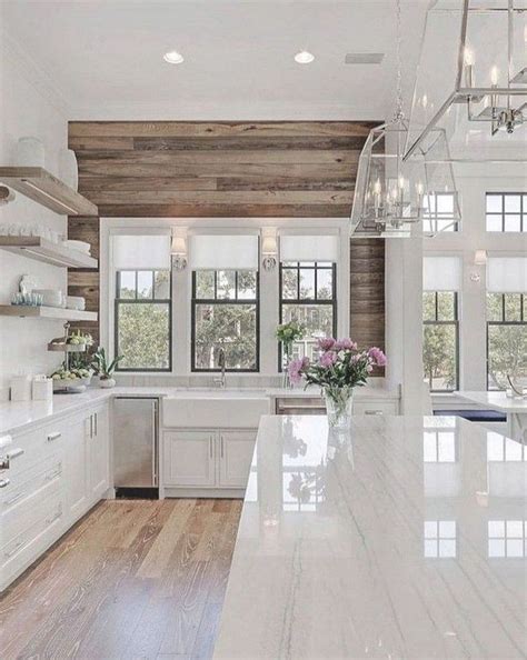 60+ Awesome Modern Farmhouse Style Kitchen Makeover Decor Ideas ...