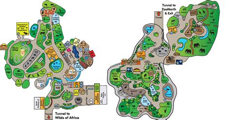The map of Dallas Zoo in Dallas, USA