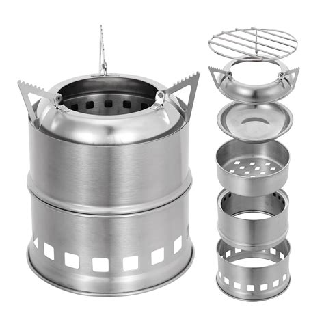 OWSOO Outdoor furnace,Steel Wood Stove Outdoor Picnic BBQ Stainless ...