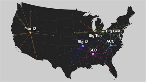 The Ridiculousness Of Conference Tournament Locations, In 6 Maps ...