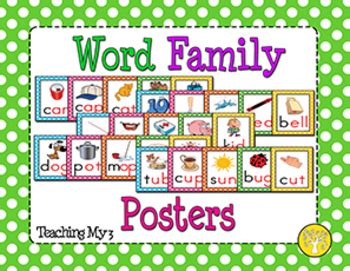 Word Family Posters & Word Wall Kit by Heather Harris | TpT