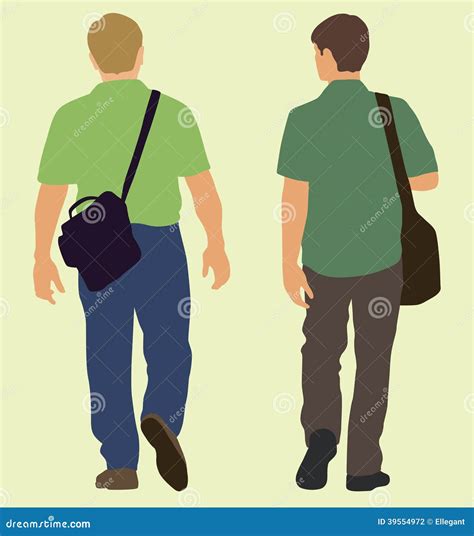 Men Walking Away Stock Vector - Image: 39554972